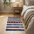 thumbnail image 3 of ODIKA 2'x3' Washable Accent Rug Pet Friendly, Bedside Mat Patriotic Stars Mosaic With Distressed Stripe Bands And Star Corners for Bedroom, Nursery, RV, 3 of 7