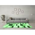 thumbnail image 3 of Ahgly Company Indoor Square Abstract Emerald Green Modern Area Rugs, 7' Square, 3 of 4