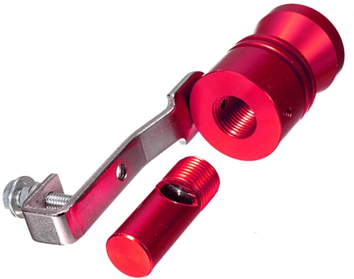 TOTMOX Universal BlowOff Valve Turbo Sound Whistle Exhaust Pipe Whistle for Car Motorcycle (Red