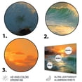 thumbnail image 3 of Designart "Caribbean Sea with Sandy Shore VII" Coastal Sunset Metal Art Living Room, 3 of 5