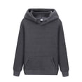 thumbnail image 1 of Sudadera con capucha para hombre y mujer, estilo jersey, holgada, lisa, con bolsillos, para otoño e invierno. Gris L, 1 of 4