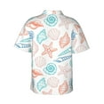 thumbnail image 3 of Kll Men'S Hawaiian Shirt Short Sleeve Button Down Beach Shirts-Colorful Seashells1, 3 of 8