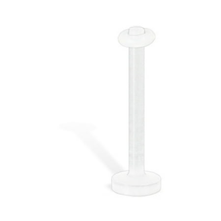 Horn Ring Retainer - 14 Gauge Clear Tongue Piercing / Nipple Piercing Retainer With Clear O-Ring,3/4