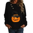 thumbnail image 2 of Qepwsc Womens Long Sleeve Halloween Shirts Tops for Women Crew Neck Graphic Sweatshirt Casual Blouses Tees Going Out Tops Basic Tees Top Loose Fits lounge Tshirts for Women Plus Size S-XXL, 2 of 6