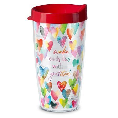 

CounterArt Hearts Multi-Color Insulated Plastic Travel Tumbler with Lid 16 oz