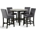 thumbnail image 6 of New Classic Furniture Celeste 42" Faux Marble Round Counter Table, Espresso, 6 of 9