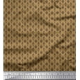 thumbnail image 1 of Soimoi Brown Cotton Voile Fabric Ornament Christmas Print Fabric by the Yard 42 Inch Wide, 1 of 3