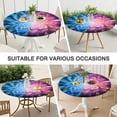 thumbnail image 7 of Colorful Burst Pattern Round Fitted Tablecloth with Elastic Edge,Dining Table Cover Waterproof,Outdoor Round Tablecloth for Camping,Dining,Indoor and Outdoor, 7 of 7