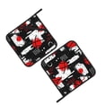 thumbnail image 3 of 2 Pack Kitchen Pot Holders Heat Resistant Oven Hot Pads With Hand Pockets And Hanging Loops For Baking Cooking 8x8in Street Graffiti Style Basketball, 3 of 9