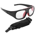 thumbnail image 1 of Gafas de baloncesto deportivas para PC resistentes a impactos, gafas protectoras extraíbles montadas en la cabeza (negro rojo), 1 of 5