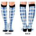 thumbnail image 4 of FORMRS Womens Knee High Socks Casual Long Thick Travel Daily Wear, 2 Pairs, Blue Plain, 4 of 6