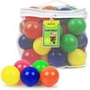 Click N' Play Ball Pit Balls Pack of 50 | Phthalate Free & BPA Free | Crush Proof Plastic Ball | 6 Bright Colors in Reusable and Durable Storage Mesh Bag with Zipper