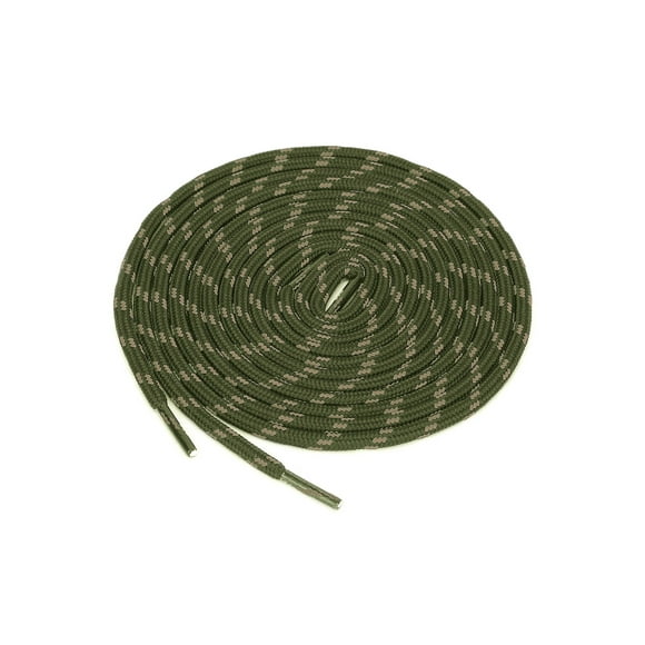 INSPIRE CHIC 3 Pairs Core Non-slip Wear-resistant Round Boot Laces Shoelaces for Hiking Walking Outdoor Shoes Army Green Khaki 120cm / 47.24'