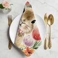 thumbnail image 2 of Easter Rabbit Cloth Napkins, Rustic Tulips Flowers Vintage Botanical Washable and Reusable Dinner Napkins Set of 2, Table Napkin for Kitchen Party Birthday Wedding Hotel Housewarming 20"x20", 2 of 9