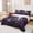 Black Purple A, variant on Feelyou Gothic Skull K Letter Bed Sheets for Women Girls, Romantic Rose Floral Full Size Sheets, Purple, 4pcs, 1 Flat Sheet, 1 Fitted Sheet and 2 Pillowcases