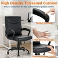 thumbnail image 6 of CLATINA Mid Back Leather Office Executive Chair with Lumbar Support and Padded Armrestes Swivel Adjustable Ergonomic Design for Home Computer Desk 4 Pack, 6 of 10