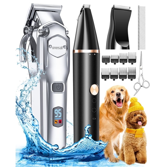 Kit de aseo para perros, ideal para pelo grueso y grueso, con recortador de patas