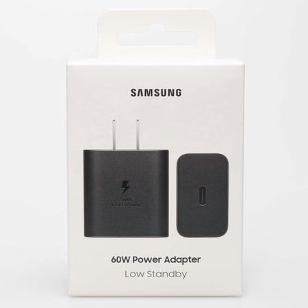 Samsung 60W PD Power Adapter USB-C Port Fast Charging Phone Charger Block for Samsung Galaxy S24 Ultra, Black , Without Cable