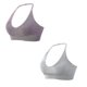 thumbnail image 1 of 2pcs Women's Halterneck Sports Bra Backless Deep V Cut Sports Bustier Padded Sexy Gym Push Up Without Underwire Bra Crop Top Backless Adjustable Strap, 1 of 5