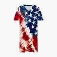 thumbnail image 3 of Plus Size Summer Dresses for Women Short Sleeve V Neck Comfort Fashion Dresses Dressy Patriotic Wear with Pockets, 3 of 4