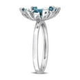 thumbnail image 3 of 1.74 Carat (Ctw) London Blue Topaz Ring in Sterling Silver with White Topaz, 3 of 4