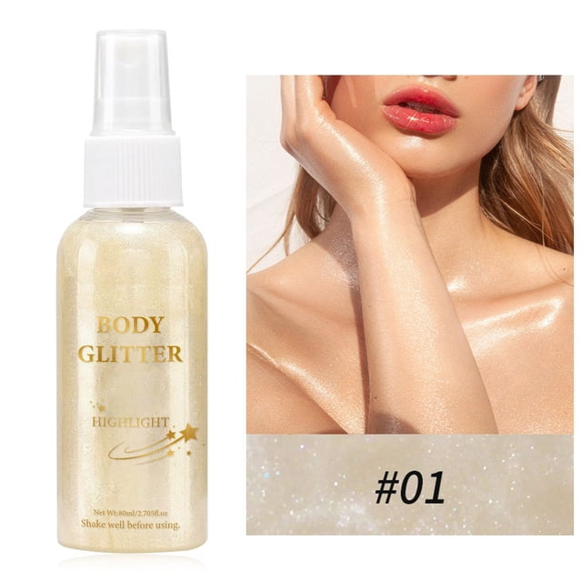 Xihbxyly Iluminador Corporal, Leche Líquida Iluminadora, Loción Iluminadora de Larga Duración, Fórmula Resistente Al Agua y Apta para La Playa, Uso Corporal y Facial, Ideal para Fiestas En La Piscina
