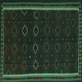 thumbnail image 1 of Ahgly Company Machine Washable Indoor Square Persian Turquoise Blue Traditional Area Rugs, 3' Square, 1 of 4