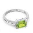 thumbnail image 3 of 2.50 Carat Stunning Emerald Cut Peridot Gemstone Solitaire Ring for Wedding Gift Solid 18K White Gold Size 11.5 by Diamond-Capitals, 3 of 8