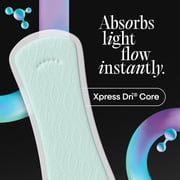 Kotex BioCare Daily Panty Liners, Wrapped, Light Regular Length, 56 Count