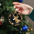 thumbnail image 4 of Christmas Acrylic Christmas Ornament Mysterious Blue and Gold Craft Pendant for Xmas Tree,Christmas Tree Hanging Decorations for Home Party Supplies, 4 of 7