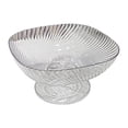 thumbnail image 1 of Escurridor de pedestal, recipiente para fruteros, platos para aperitivos, dulces, verduras, plato de drenaje para Plateado transparente, 1 of 9