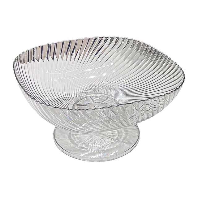 Escurridor de pedestal, recipiente para fruteros, platos para aperitivos, dulces, verduras, plato de drenaje para Plateado transparente