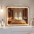 thumbnail image 2 of Vanity Mirror MINISO, 41 x 30 cm, luces LED con aumento de 5 aumentos, 2 of 7