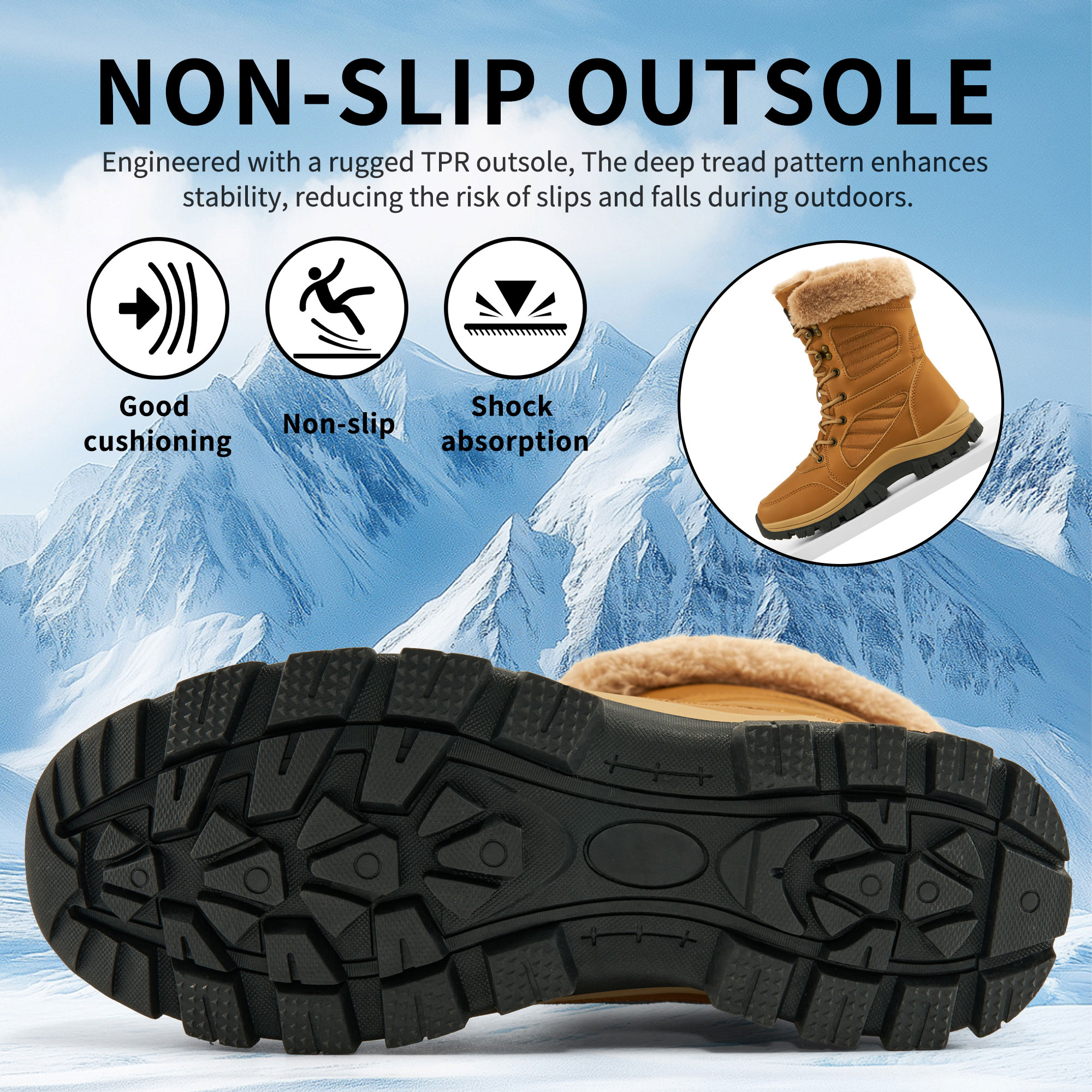 Ecetana Women's Snow Boots with Faux Fur Lining photo 4
