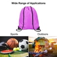 thumbnail image 5 of Uxcell Drawstring Bag Oxford Cloth Draw String Sack for Gym Outdoors, Purple 5 Pack, 5 of 5