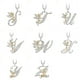 thumbnail image 5 of Collar con colgante de diamantes de moda con cadena de suéter de 26 letras de dibujos animados lindos personalizados de estilo europeo y americano, 5 of 6