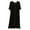 Black, variant on ZKCCNUK Womens Nightgown Sling Casual Solid Colorl Bow Satin Nightdress L-2XL