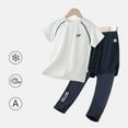 thumbnail image 2 of Utlike Boys Athletic Sets Short Sleeve T-Shirt And Pants With Inner Compression Lining Training Outfit For Boy Sportswear Size 11-12 Years Clear, 2 of 4