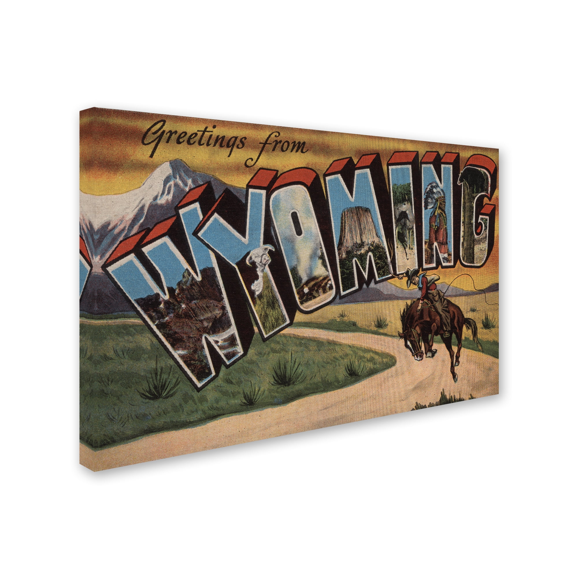 Trademark Fine Art 'Post Card 19' Canvas Art by Lantern Press