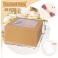 thumbnail image 3 of Cajas para Pasteles con Ventana, Cajas Marrones para Pastelería, Recipiente para Pasteles Chocolates Galletas Fiesta de Cumpleaños Boda, 3 of 4