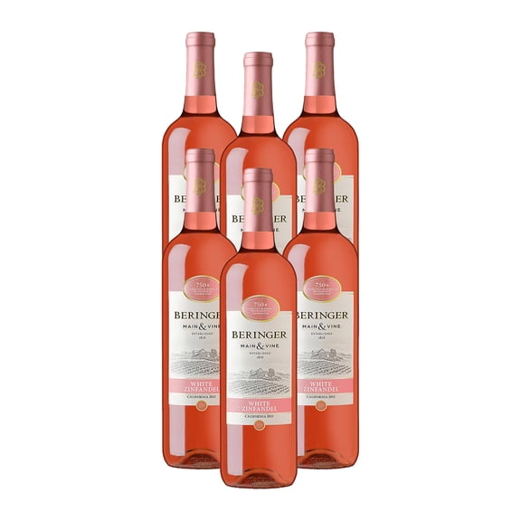 Pack De 6 Vino Rosado Beringer White Zinfandel 750Ml