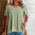 thumbnail image 2 of Summer 2026 Womens Fashion Clothing Set Womens Short Sleeve Tops Dressy Casual Womens Blouses For Work Professional Fall Deep V Neck T Shirts For Women Loose, 2 of 5