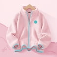 thumbnail image 5 of Zshosam Boys Fall Jacket Girls Boys Fleece Jacket Kids Winter Coat Lightweight Full-Zip Spring Fall Windbreaker Size 3T 4T,(Pink 3-4 Years), 5 of 9