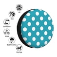 thumbnail image 4 of Logiee Sky Blue And White Polka Dot Print Spare Tire Cover, Universal Wheel Protectors,Waterproof Dust-Proof UV Sun Wheel Tire Cover,Fit for SUV, RV, Travel Trailer, Truck-17 inch, 4 of 6