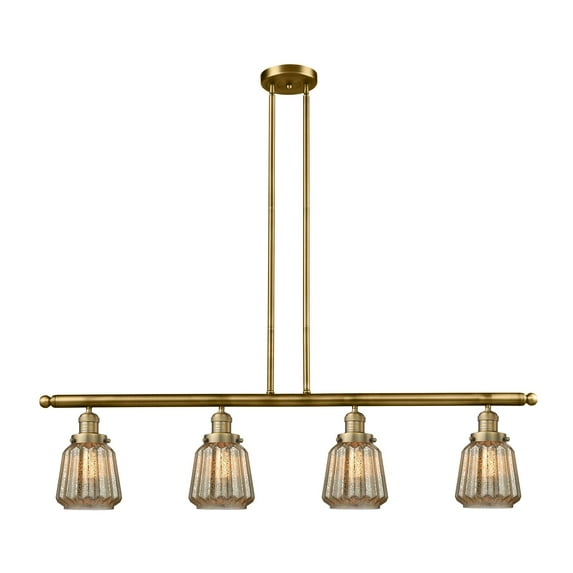 Innovations 4-LT LED Chatham 48" Island-LT LED - Brushed Brass - 214-BB-G146-LED