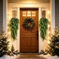 thumbnail image 7 of 28 Inch Christmas Norfolk Branches Wall Hanging Decoration, Upside Down Christmas Wreath for Front Door Home, 1 Pack, 7 of 7