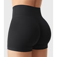 thumbnail image 2 of Shorts YEOREO Elysina de cintura alta, sin costura frontal, 6 cm, negro, 2 of 6