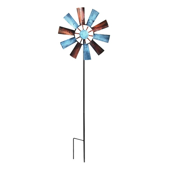 Hyasfey Moulin à Vent en Métal Décoration Vintage Imperméable pour Jardin Patio Pelouse Extérieur