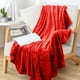 thumbnail image 3 of Frazada Manta decorativa de franela de terciopelo rojo sandía,suave y a cuadros,ideal para sofá o cama,para todas las estaciones (1 pieza). Rkxzt, 3 of 8