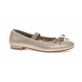thumbnail image 2 of Badgley Mischka Dress Shoes for Girls Elegant Glitter Finish Classic formal (Little Kids Big Kids), Gold, Size: 12, 2 of 3